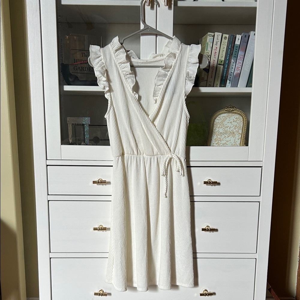 Elegant White Ruffle Dress